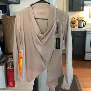 Suade front drop jacket